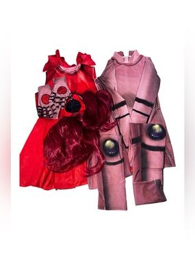 FNAF Circus Baby Character Large Adult Halloween Costume Dress Up Cosplay W/Wig